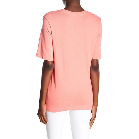 Anthropologie Everleigh Cinch Waist Tee Pink Size Extra Small NWOT - Picture 2 of 7